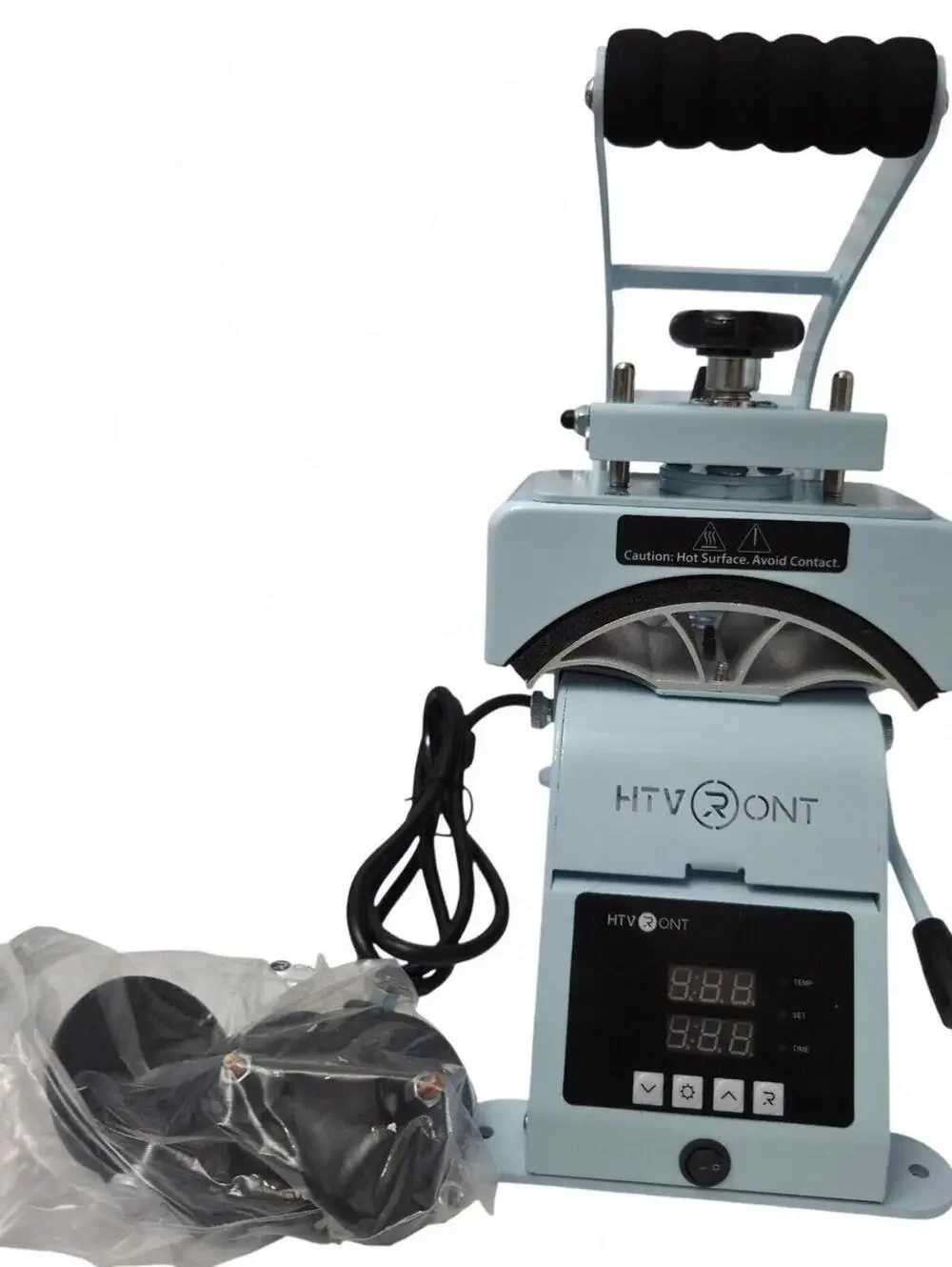 HTVRONT Manual Hat Heat Press Machine with Small and Big Platens